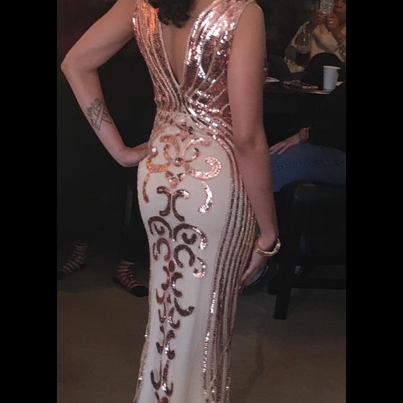 Rose Gold Prom Dress